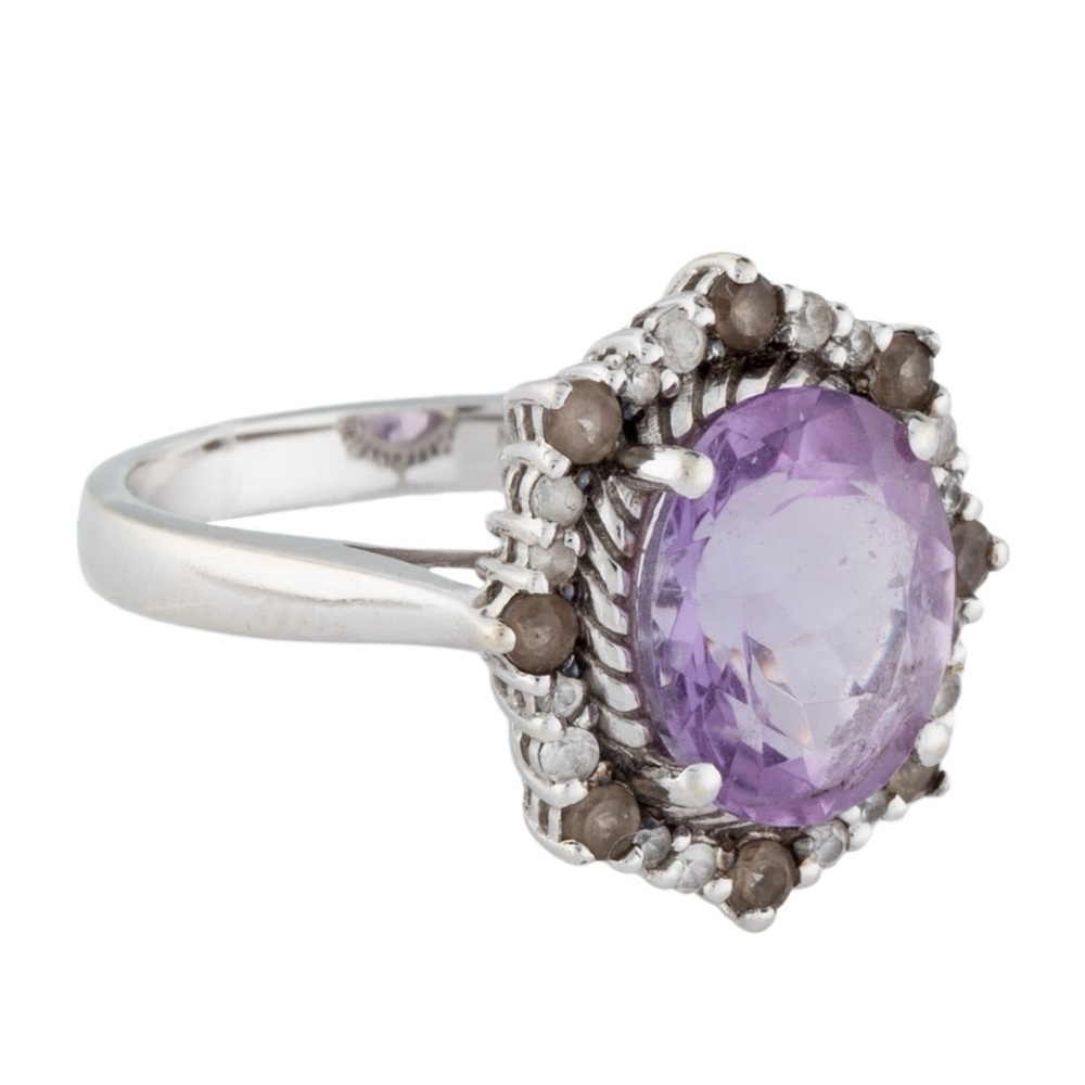 Le Vian 3.35 ct Amethyst, smoky quartz and colorless sapphire cocktail ring